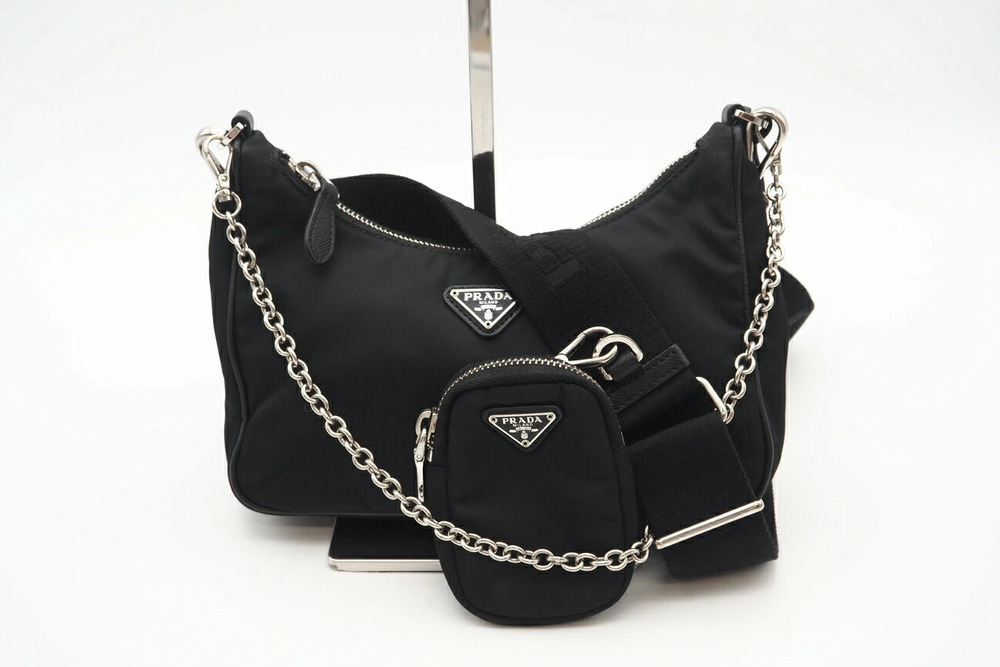 Prada Saffiano Re Edition Re shoulder bag Black